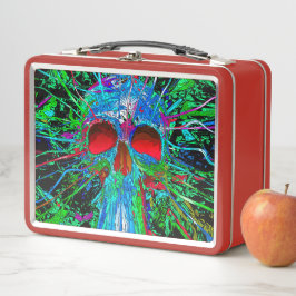 Schädel Metall Brotdose