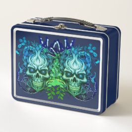 Schädel Metall Brotdose