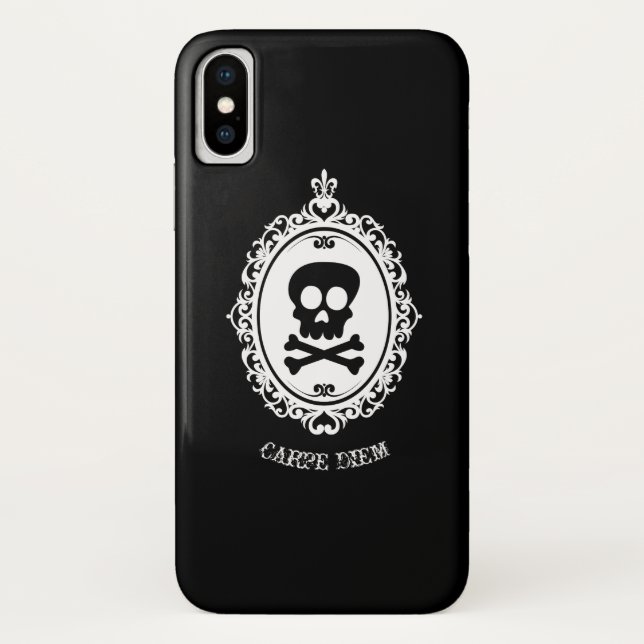 Schädel-Miniatur Case-Mate iPhone Hülle (Rückseite)