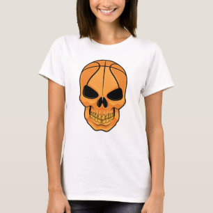 Schädel mit Basketballkopf T-Shirt