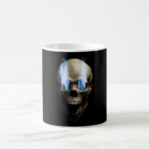 Schädel mit blauen Flammen Kaffeetasse