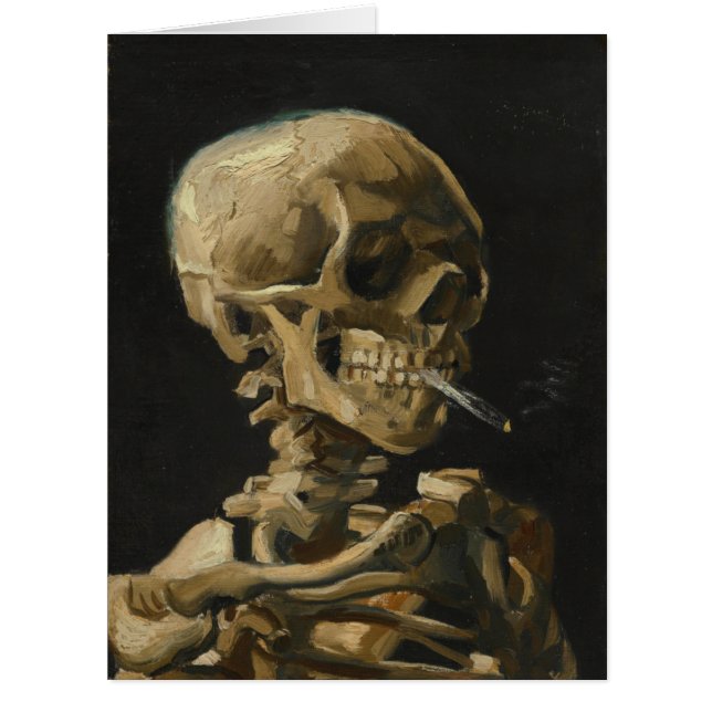 Schädel mit brennender Zigarette von van Gogh (Vorderseite)