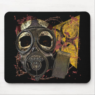 Schädel mit Gasmask Mousepad