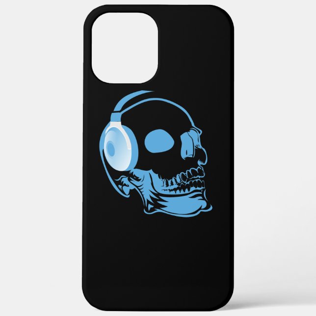 Schädel mit Kopfhörern Case-Mate iPhone Hülle (Rückseite)