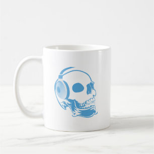 Schädel mit Kopfhörern Kaffeetasse