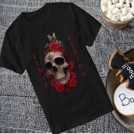 Schädel mit rote Rosen T-Shirt