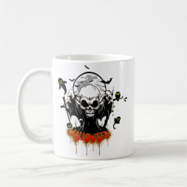 Schädel mit scharfen, bedrohlichen Zähnen Kaffeetasse