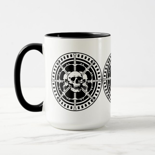 Schädel mit Schwertern Tasse (Links)
