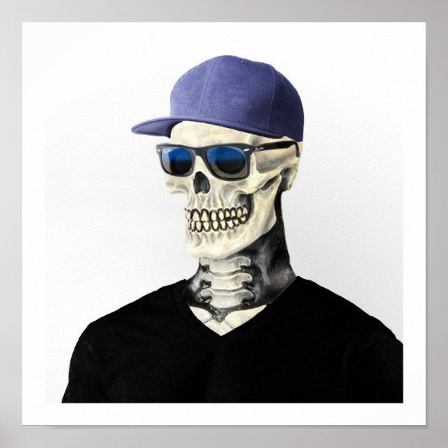 Schädel mit Swagger Poster (Vorne)