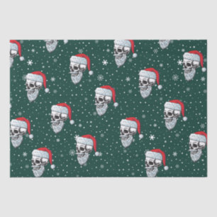 Schädel mit Weihnachtszettel aus Bart Seidenpapier