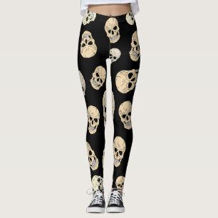 Schädel-Muster Leggings