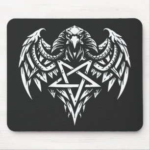 Schädel-Pentagramm-Tribal von BurnsInhell Mousepad