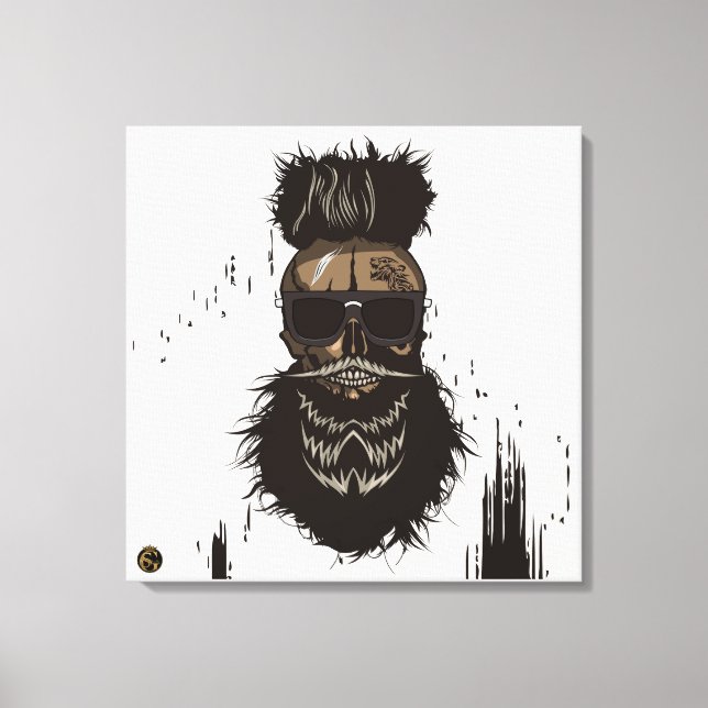 Schädel-Punk-Hipster G-Skulls Leinwanddruck (Vorderseite)