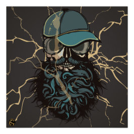 Schädel-Punk-Hipster G-Skulls Poster