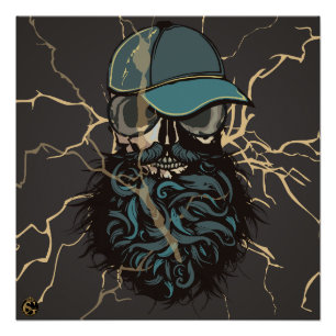 Schädel-Punk-Hipster G-Skulls Poster