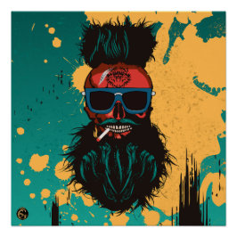Schädel-Punk-Hipster G-Skulls Poster