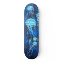 Schädel-Quallen-Skate-Plattform