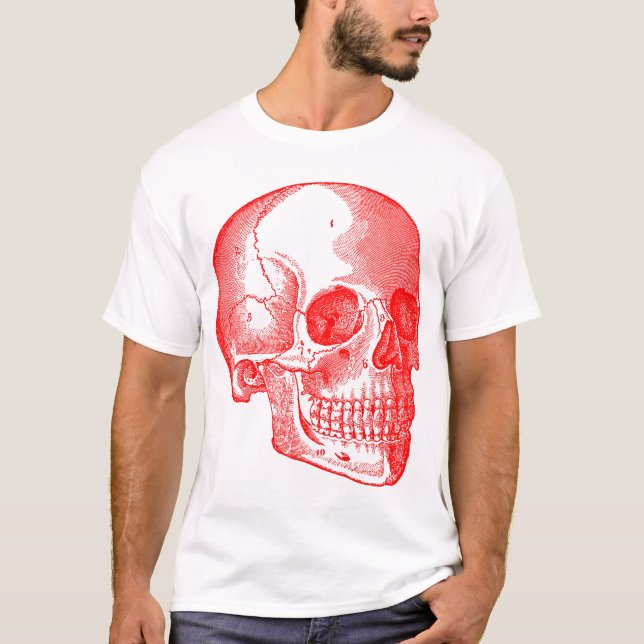 Schädel - Rot T-Shirt (Vorderseite)