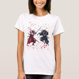 Schädel-Samurai-Duell T-Shirt