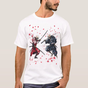 Schädel-Samurai-Duell T-Shirt