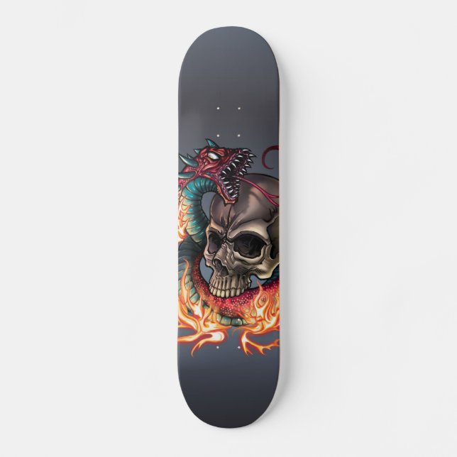 Schädel + Schlange Skateboard (Vorderseite)