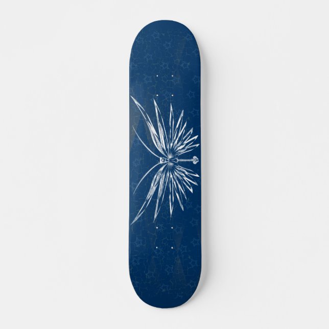 Schädel-Schmetterlings-Skateboard Skateboard (Vorne)
