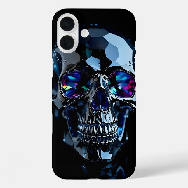 Schädel-Schmuck iPhone 16 Plus Hülle (Rückseite)
