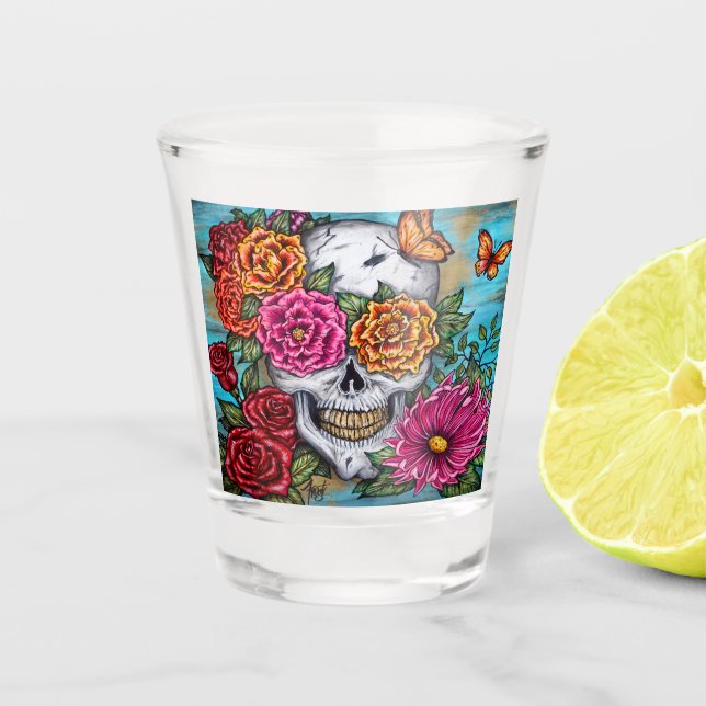 Schädel Schnapsglas (Vorderseite)