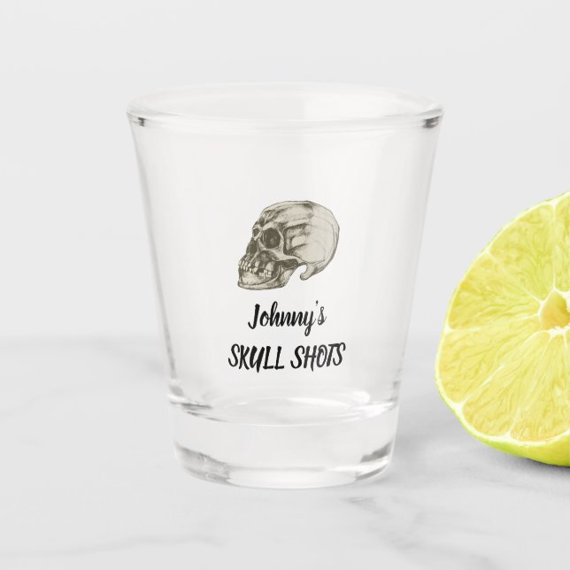 Schädel Schnapsglas (Vorderseite)