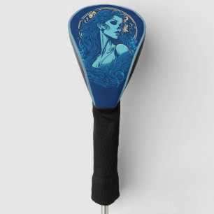 Schädel-Schönheit-Gotische-Damen-Porträt Golf Headcover
