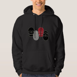 Schädel - Schwarz-Bein-Weiß Hoodie