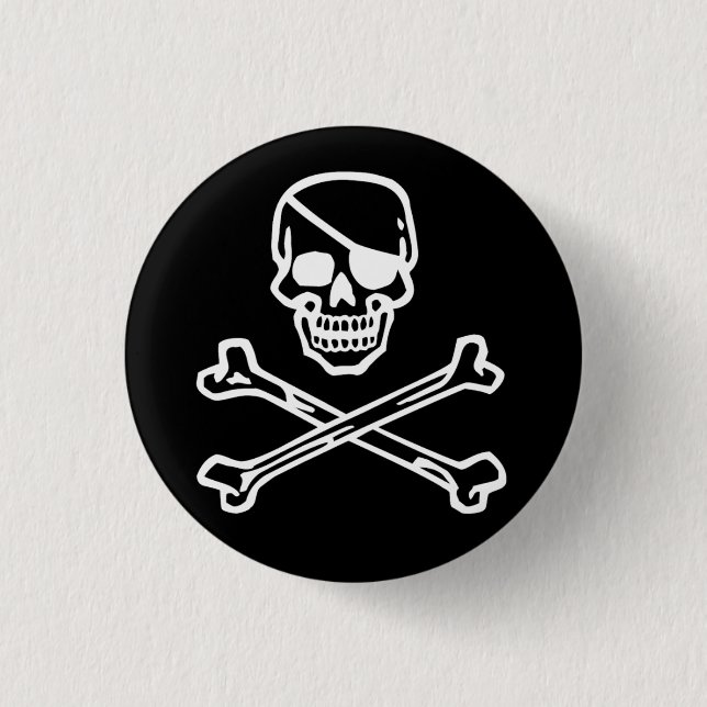Schädel (Schwarzes) Button (Vorderseite)