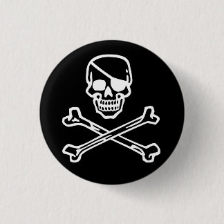 Schädel (Schwarzes) Button
