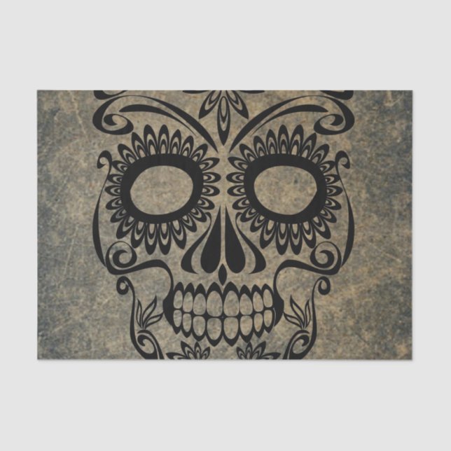 Schädel Seidenpapier (Vorderseite)