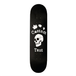 Schädel-Skateboard-Schwarz-Hintergrund! Skateboard