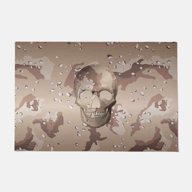 Schädel-Tarnungs-Muster der Wüsten-Camouflage-3D Fußmatte (Vorderseite)