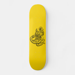 Schädel - Teufelsköpfe mit Schlange Skateboard