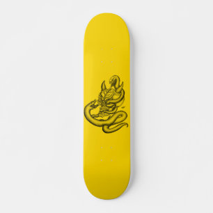 Schädel - Teufelsköpfe mit Schlange Skateboard