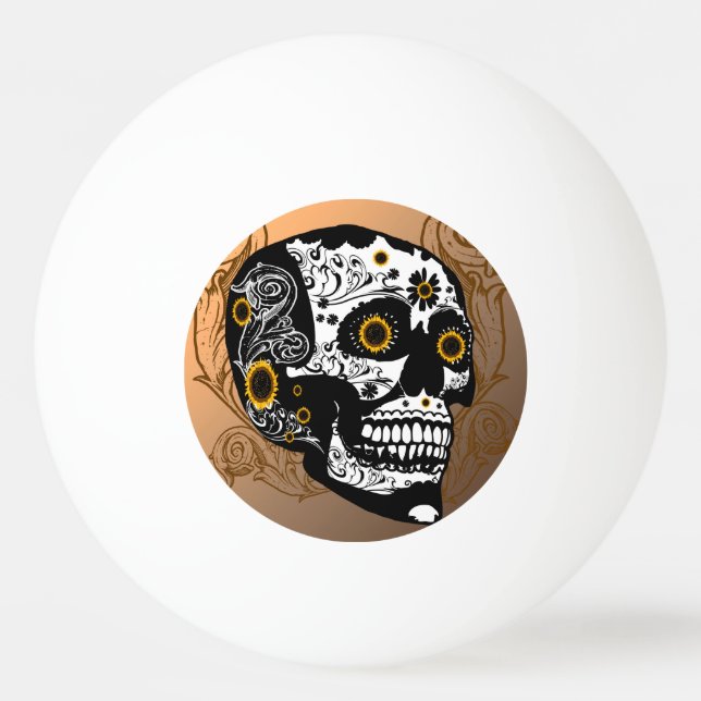 Schädel Tischtennisball (Rückseite)