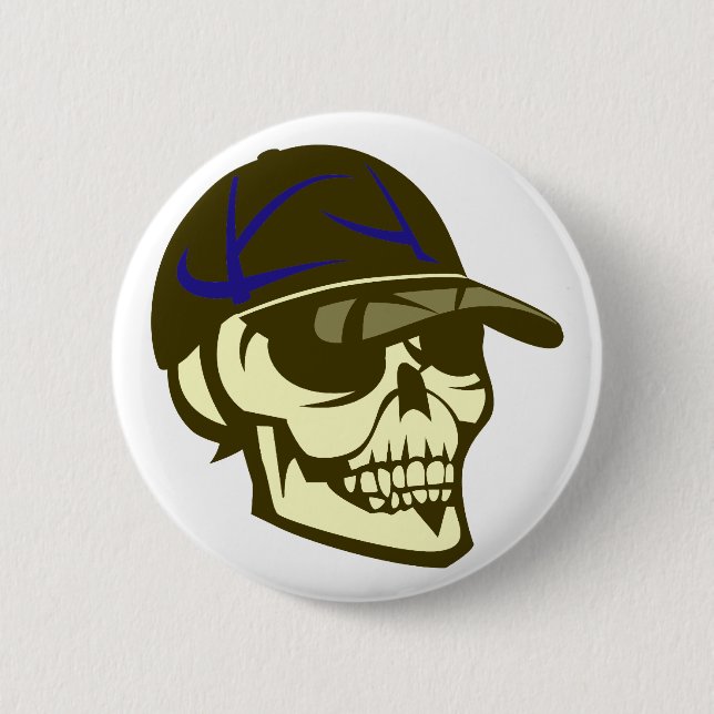 Schädel Totenkopf Kappe skull cap Button (Vorderseite)