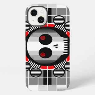 Schädel TV iPhone Hüllen minimalistisches Design Hülle