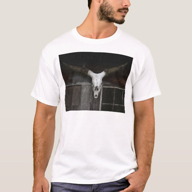 Schädel u. Hörner T-Shirt (Vorderseite)
