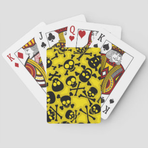 Schädel u. Knochen-Muster Spielkarten