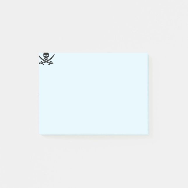 Schädel-u. Knochen-Piraten-klebrige Anmerkungen Post-it Klebezettel (Vorderseite)