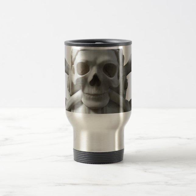 Schädel-u. Knochen-Piraten-trinkende Tasse (Mittel)