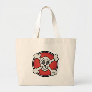 Schädel-u. Knochen-Strand-Tasche Jumbo Stoffbeutel