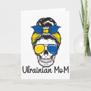 Schädel Ukrainisches Mädchen Ukraine Unordentliche Karte