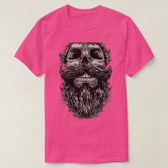 Schädel und Bart T-Shirt (Design vorne)