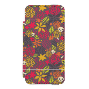 Schädel und Blumen Incipio Watson™ iPhone 5 Geldbörsen Hülle