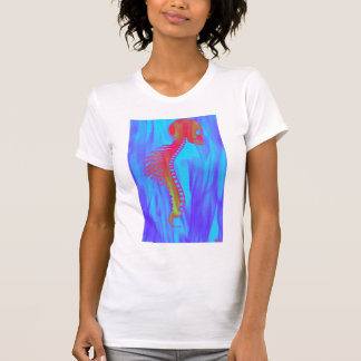 Schädel und Dorn mit Stammes- Widerhaken-Indiglo T-Shirt